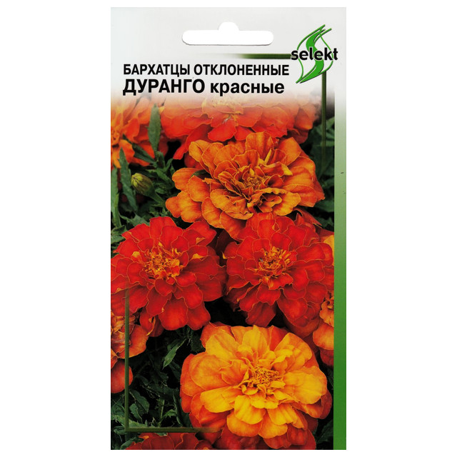 семена Бархатцы (Тагетес отклонённый) Дуранго красный ДОМ СЕМЯН 0,05г